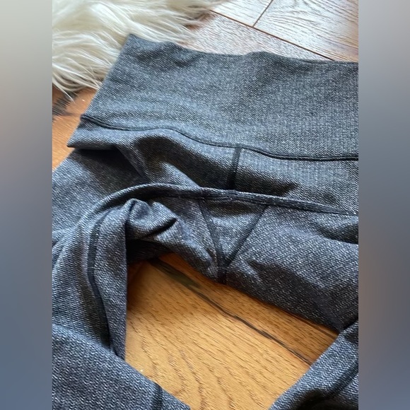 Lululemon leggings wunder under variegated knit knitted grey gray tights - Picture 4 of 5